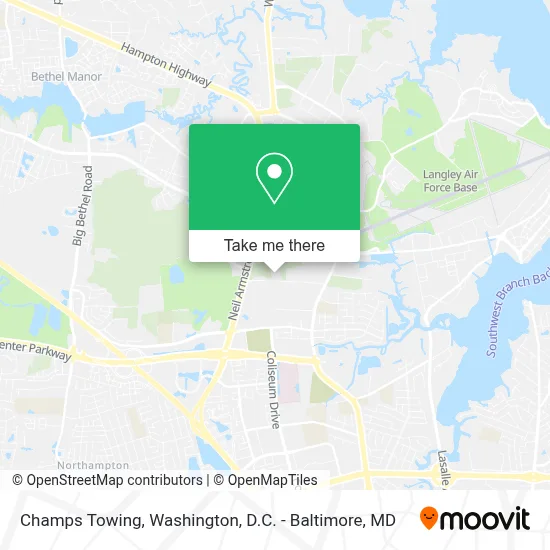 Champs Towing map
