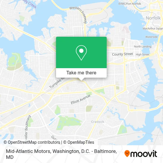 Mid-Atlantic Motors map