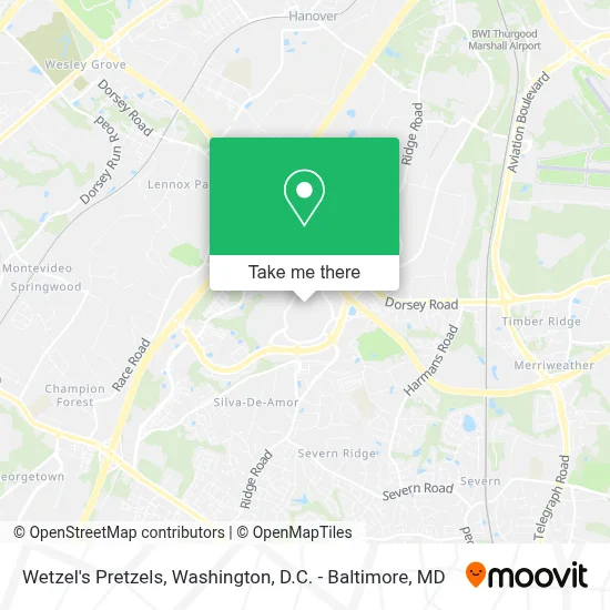 Wetzel's Pretzels map