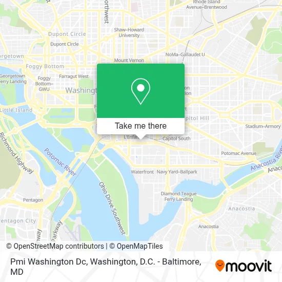 Pmi Washington Dc map