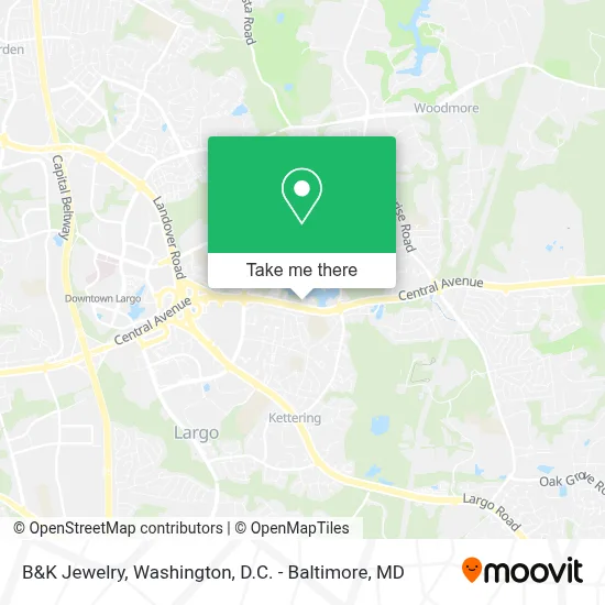 B&K Jewelry map