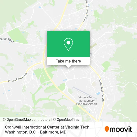 Cranwell International Center at Virginia Tech map