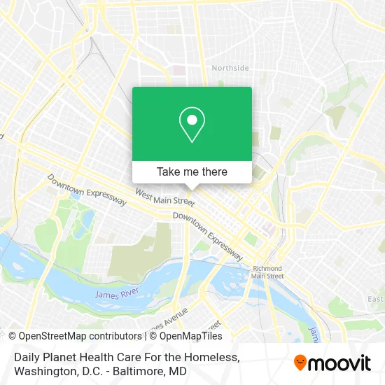 Daily Planet Health Care For the Homeless map