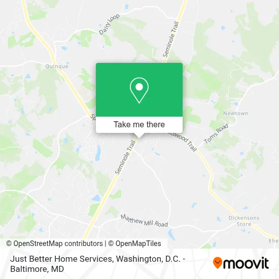 Just Better Home Services map