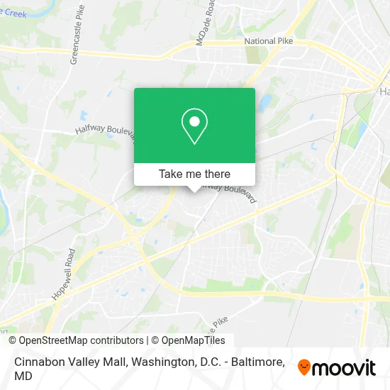 Cinnabon Valley Mall map