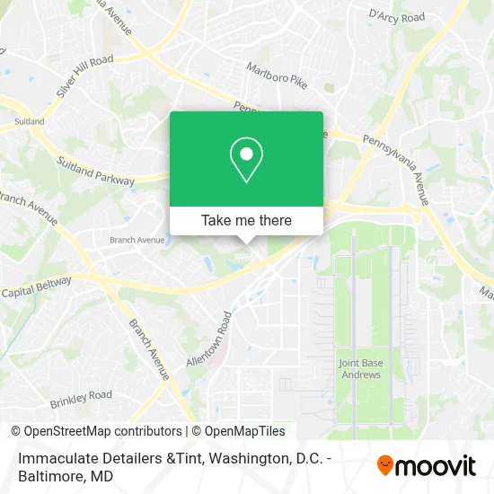 Immaculate Detailers &Tint map