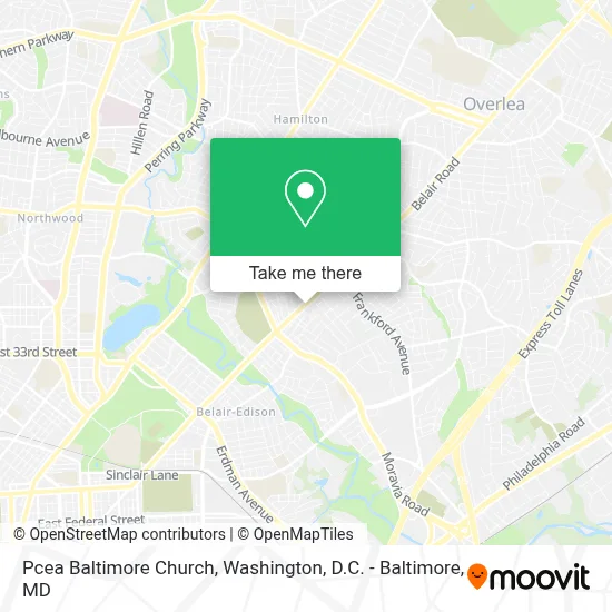 Pcea Baltimore Church map