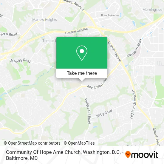Community Of Hope Ame Church map