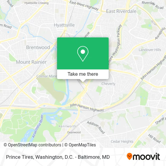Prince Tires map