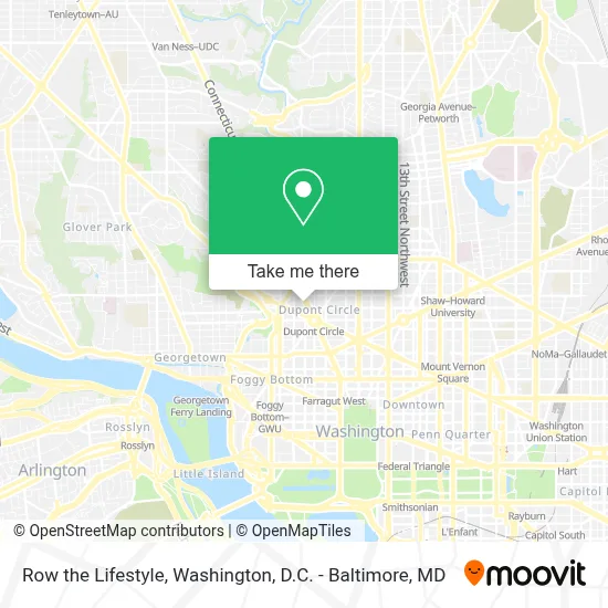 Row the Lifestyle map