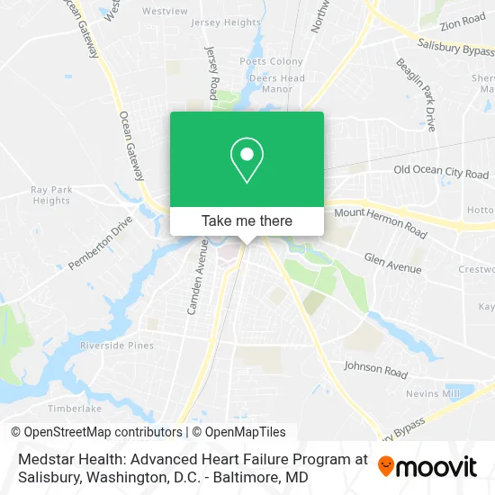 Medstar Health: Advanced Heart Failure Program at Salisbury map