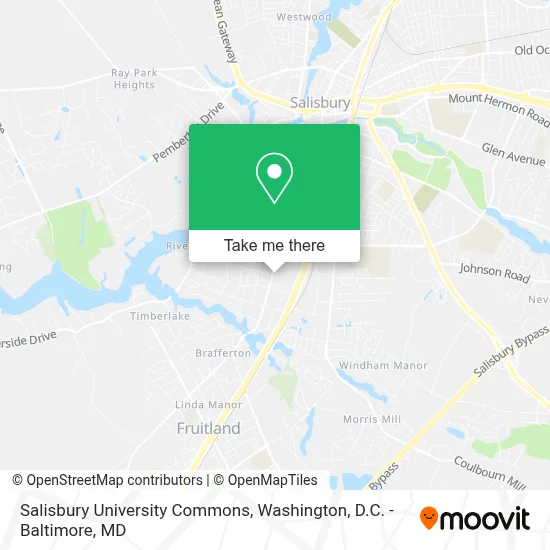 Salisbury University Commons map