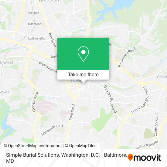 Simple Burial Solutions map