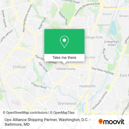 Ups Alliance Shipping Partner map