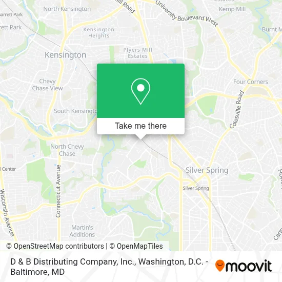 D & B Distributing Company, Inc. map