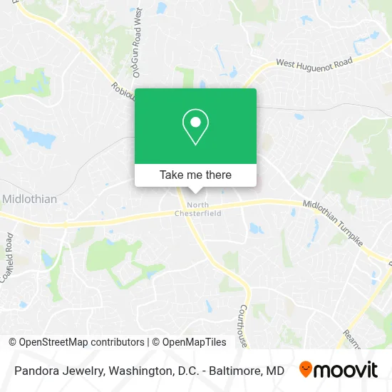 Pandora Jewelry map