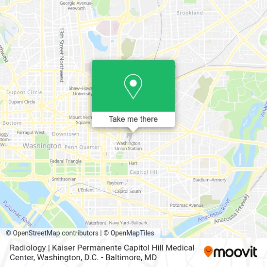 Radiology | Kaiser Permanente Capitol Hill Medical Center map