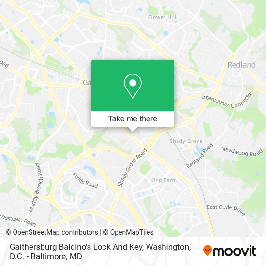 Gaithersburg Baldino's Lock And Key map