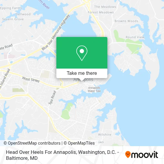 Head Over Heels For Annapolis map