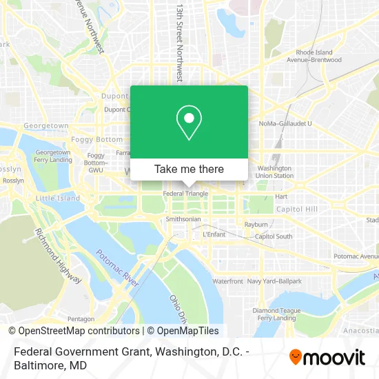 Federal Government Grant map