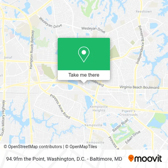 94.9fm the Point map