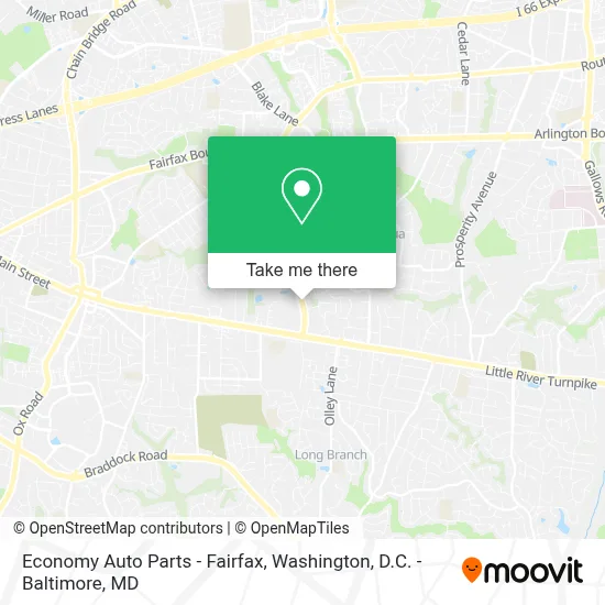 Economy Auto Parts - Fairfax map