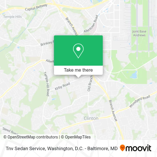 Tnv Sedan Service map