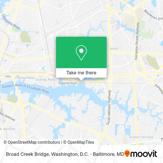 Broad Creek Bridge map