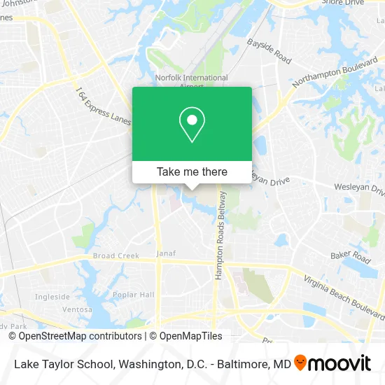Lake Taylor School map