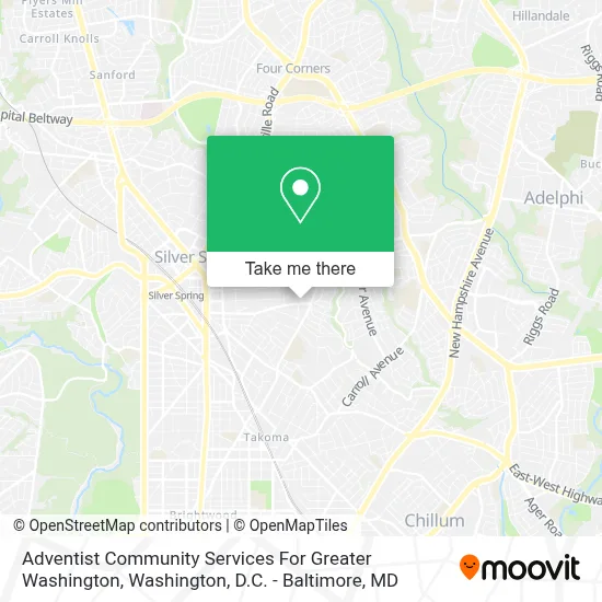 Adventist Community Services For Greater Washington map
