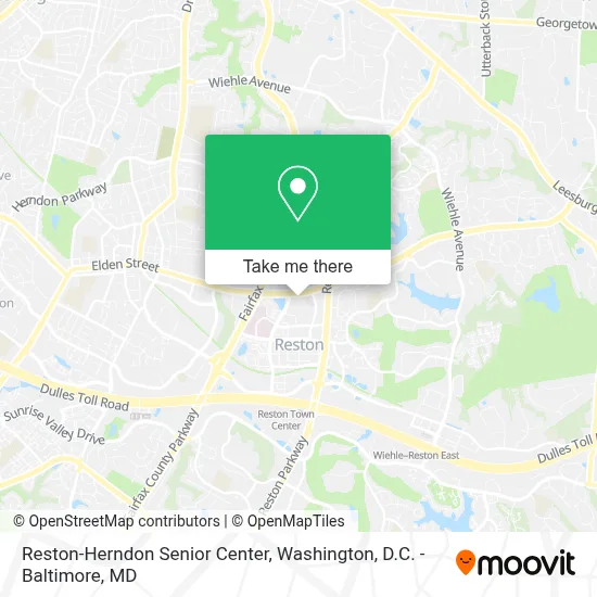Reston-Herndon Senior Center map