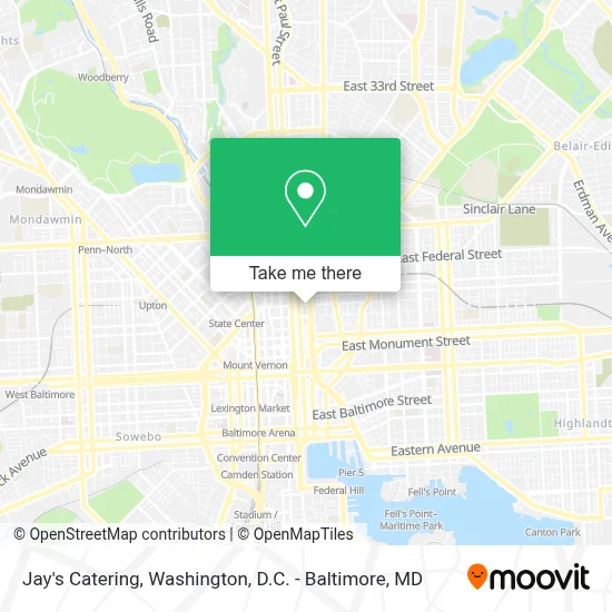 Jay's Catering map