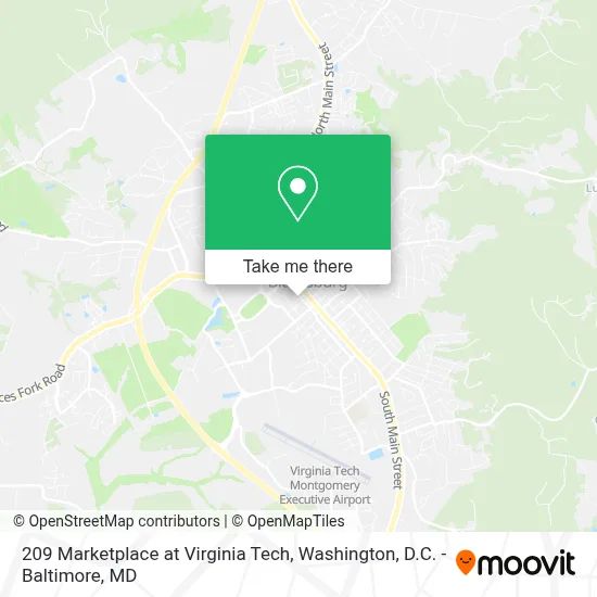 209 Marketplace at Virginia Tech map