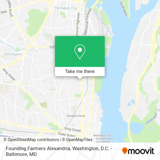 Founding Farmers Alexandria map
