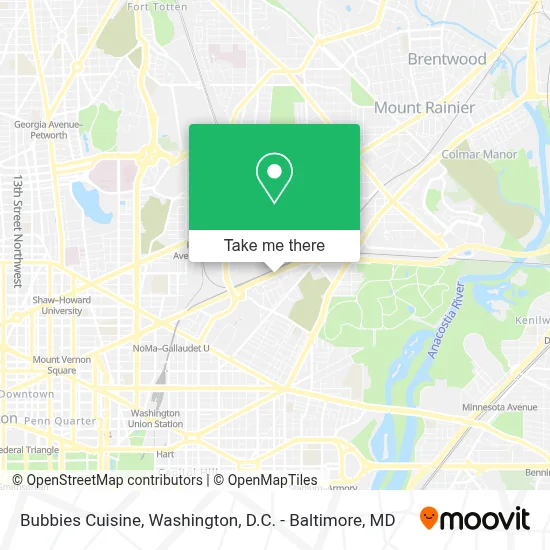 Bubbies Cuisine map