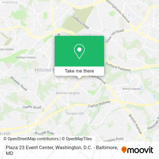 Plaza 23 Event Center map