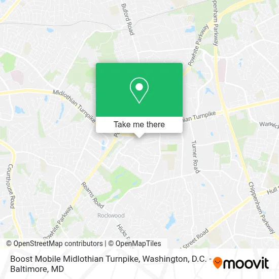 Boost Mobile Midlothian Turnpike map