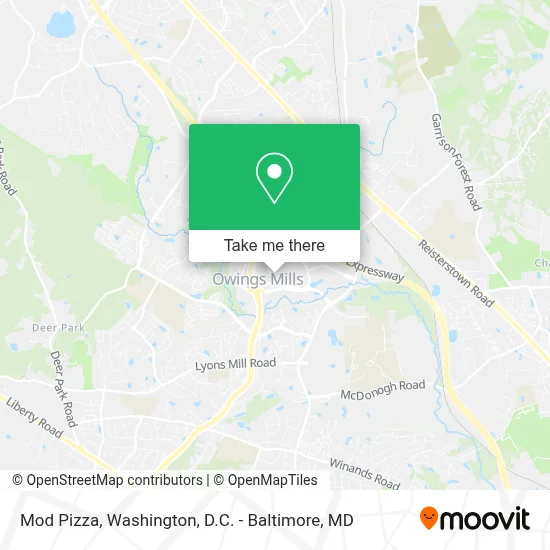 Mod Pizza map
