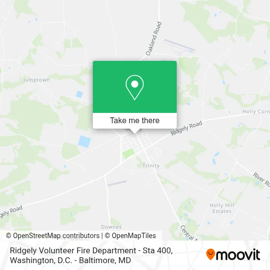 Ridgely Volunteer Fire Department - Sta 400 map