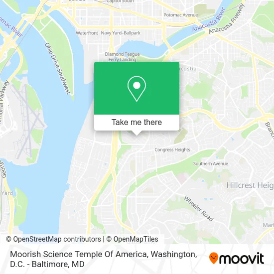 Moorish Science Temple Of America map