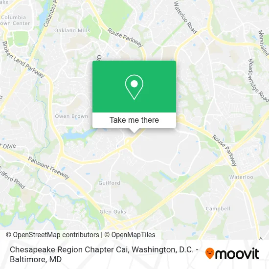 Chesapeake Region Chapter Cai map