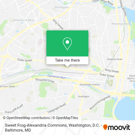 Sweet Frog-Alexandria Commons map