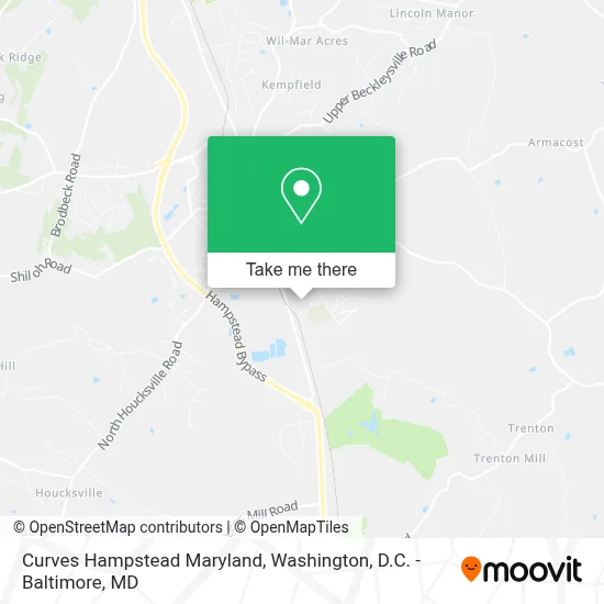 Curves Hampstead Maryland map