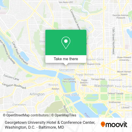 Georgetown University Hotel & Conference Center map