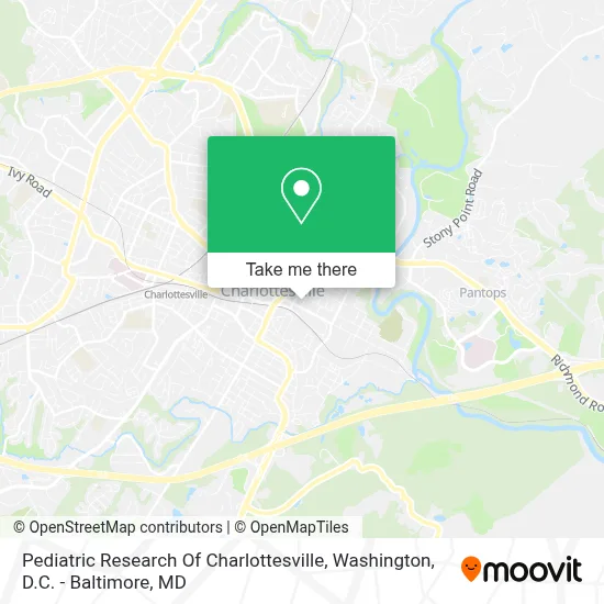 Pediatric Research Of Charlottesville map