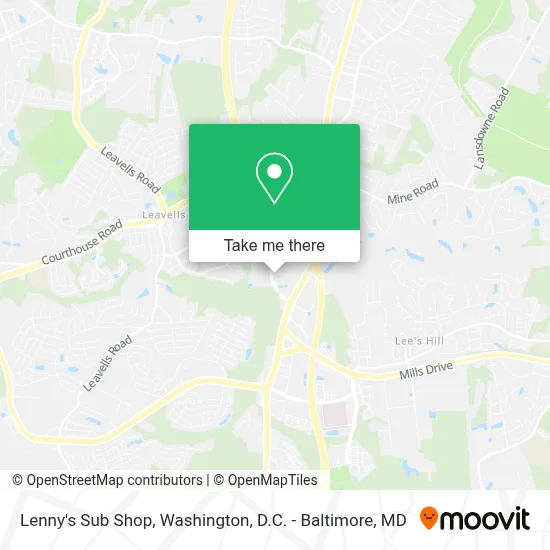 Lenny's Sub Shop map