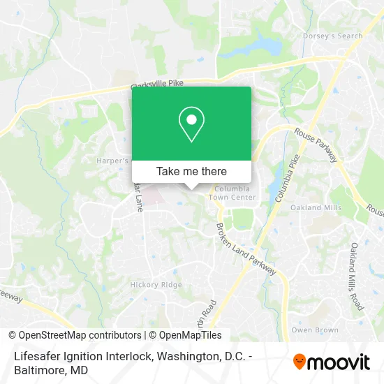 Lifesafer Ignition Interlock map