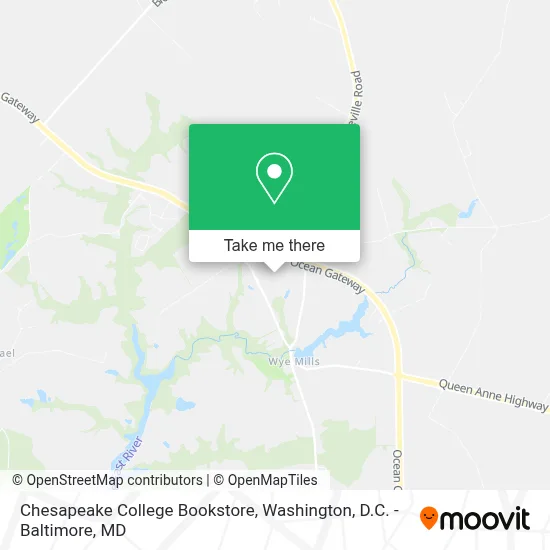 Chesapeake College Bookstore map