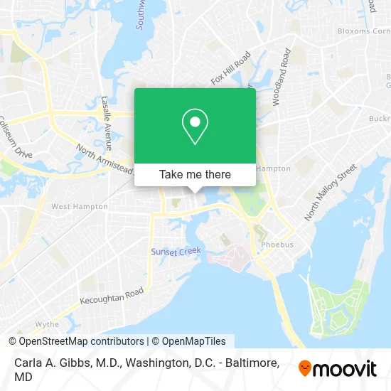 Carla A. Gibbs, M.D. map