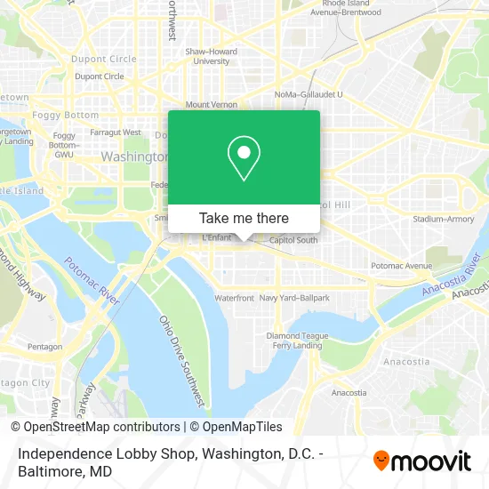 Independence Lobby Shop map